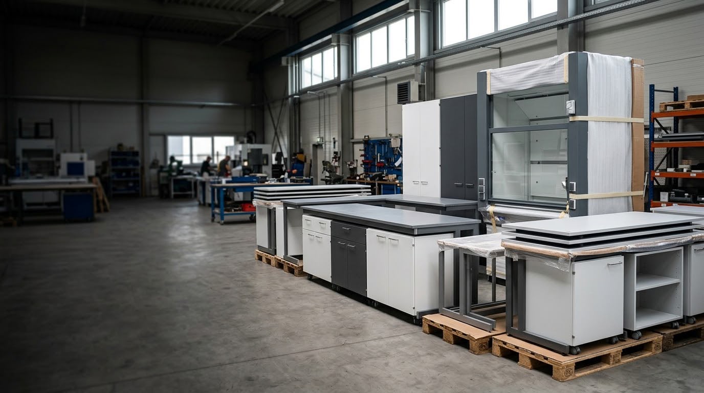 Meble i wyposażenie laboratoryjne: produkcja i kompletacja