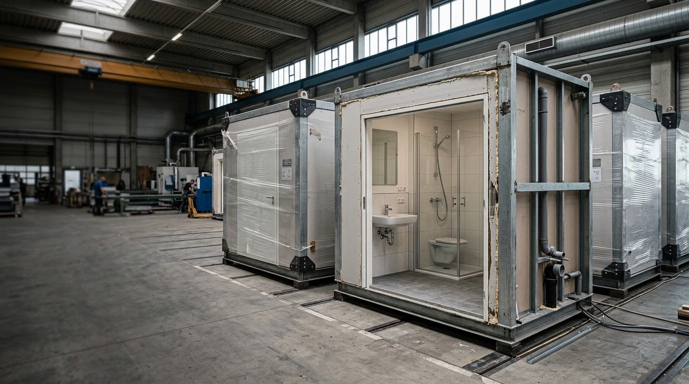 Prefabrykowane moduły łazienkowe: produkcja i kompletacja
